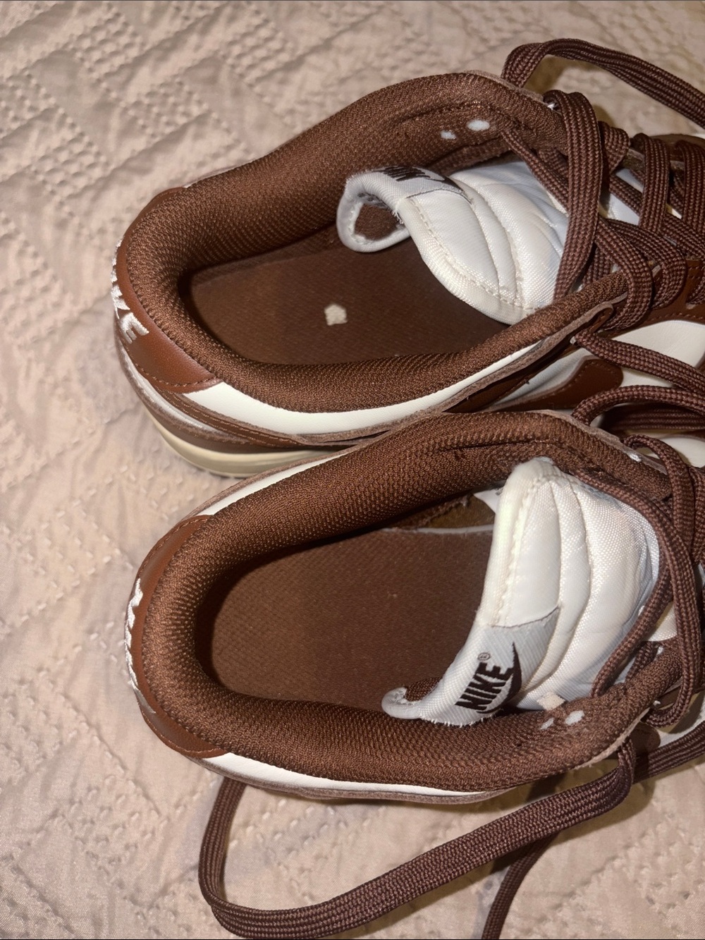 Nike Woman  Low-Top Sneakers — White and Brown - Picture 5 of 7